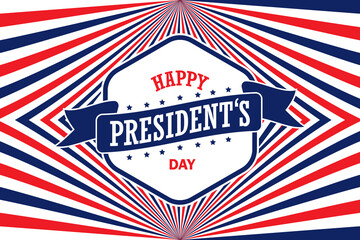 Happy President's Day Banner, Background and Greeting Card, Vector Illustration