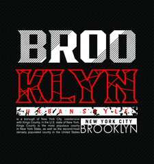 brooklyn grunge vector typography graphics print etc