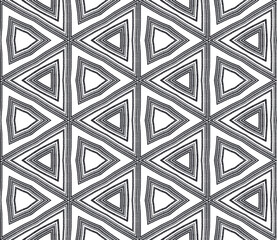 Tiled watercolor pattern. Black symmetrical