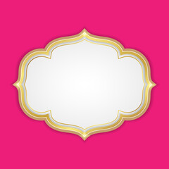 Realistic golden frame design. - Vector.