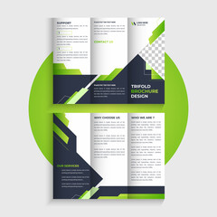Creative business trifold brochure template design and trifold flyer template