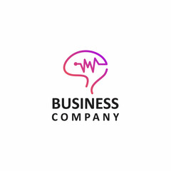 brain health logo design vector, medical logo design, smart and creative logo concept