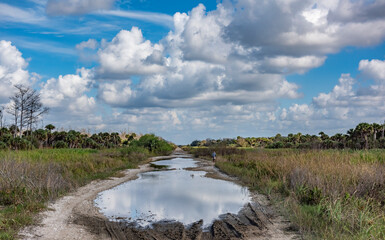 river and clouds