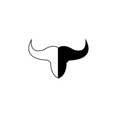Bull horn logo and symbol template icons app