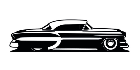 Vector Layout an American Retro Lowrider.