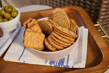 bowl of crackers