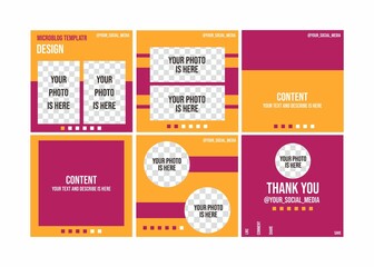 Creative microblog and carousel design with vector file for social media content.