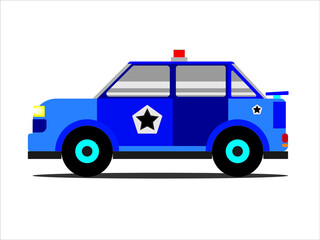 police car officer in vector illustration