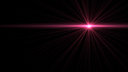 bright pink star with rays and highlights