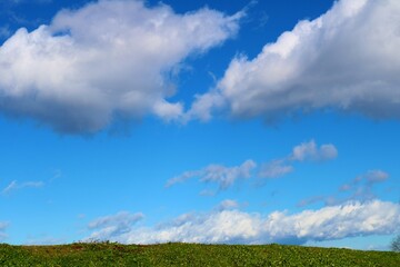 冬の晴れの日　河川　風景