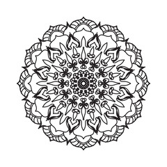 Hand drawn mandala. decoration in ethnic oriental  doodle ornament