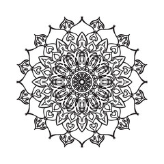 Hand drawn mandala. decoration in ethnic oriental  doodle ornament