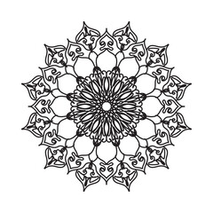 Hand drawn mandala. decoration in ethnic oriental  doodle ornament