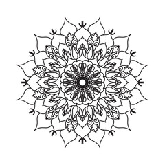 Hand drawn mandala. decoration in ethnic oriental  doodle ornament