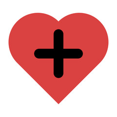 Obraz premium Flat style icon of the medical cross.