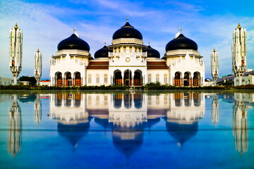 Morning at Baiturrahman Grand Mosque, Aceh, Indonesia