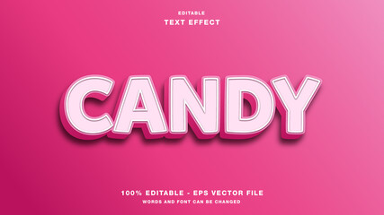 Candy Pink Bold 3D Editable Text Effect