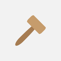 Mallet, Mallet icon. Cartoon of sickle vector.