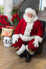Obraz premium Santa Clause & Reindeer 