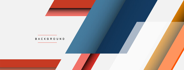 Vector background. Abstract overlapping color lines design with shadow effects. Illustration for wallpaper banner background or landing page