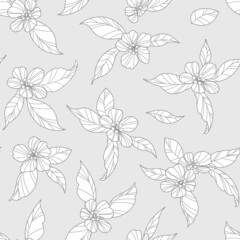 flower design - seamless vector repeat pattern, use it for wrappings, fabric, packaging and other print and design projects