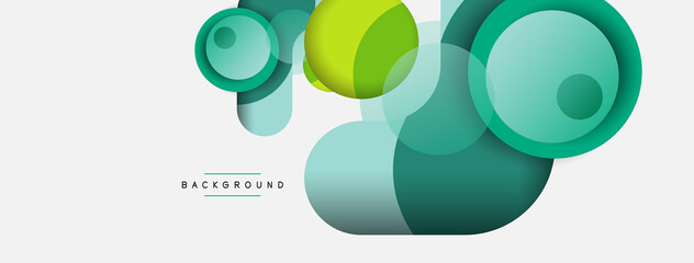 Circle and round shapes abstract background. Vector illustration for wallpaper banner background or landing page