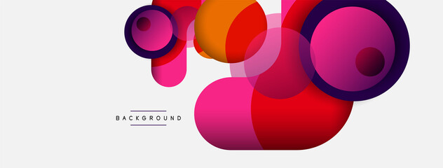 Circle and round shapes abstract background. Vector illustration for wallpaper banner background or landing page
