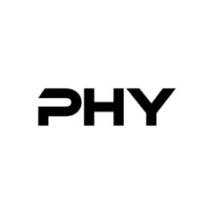 PHY letter logo design with white background in illustrator, vector logo modern alphabet font overlap style. calligraphy designs for logo, Poster, Invitation, etc.	
