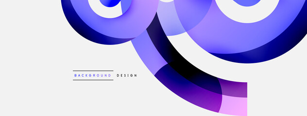 Round shapes circles and other geometric forms. Vector illustration for wallpaper banner background card or landing page