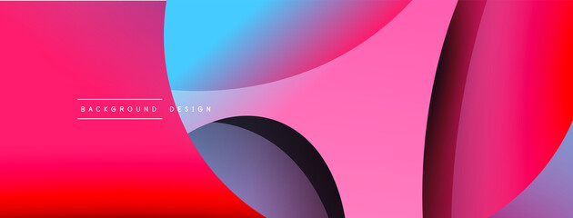 Creative geometric wallpaper. Minimal abstract background. Circle and wave composition vector illustration for wallpaper banner background or landing page