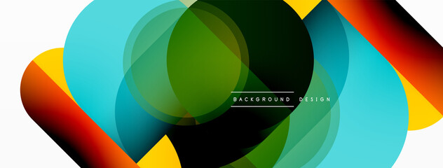 Fototapeta premium Geometrical minimal wallpaper. Geometric shapes. Vector illustration for wallpaper banner background or landing page