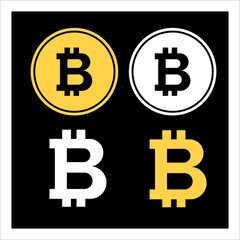 Bitcoin logo for illustration  image and background