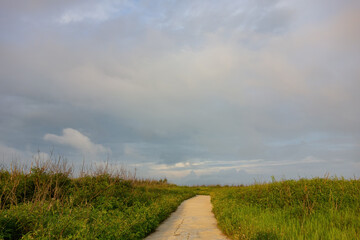 Sunset beautiful landscape at Penghu island
