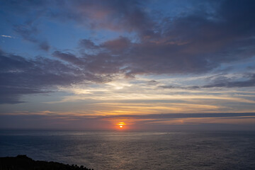 Sunset beautiful landscape at Penghu island