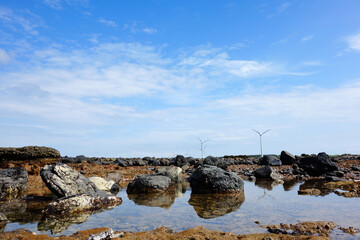 Sunny view of the landscape of Kueibishan