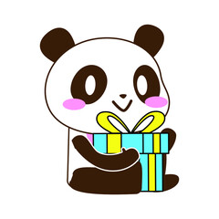 cute little panda vector illustration