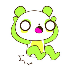 cute little panda vector illustration