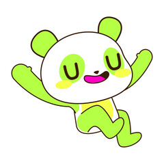 cute little panda vector illustration