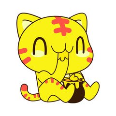 cute little cat vector set illustration