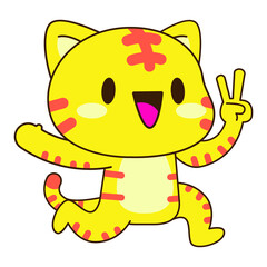 cute little cat vector set illustration