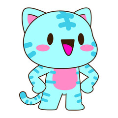 cute little cat vector set illustration