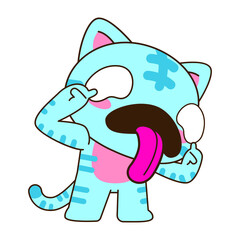 cute little cat vector set illustration