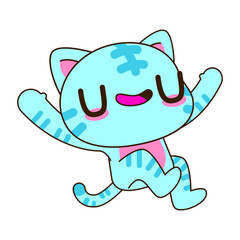 cute little cat vector set illustration