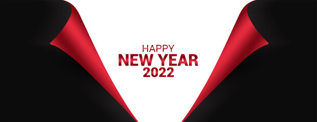 Happy New Year 2022 Black And White Background