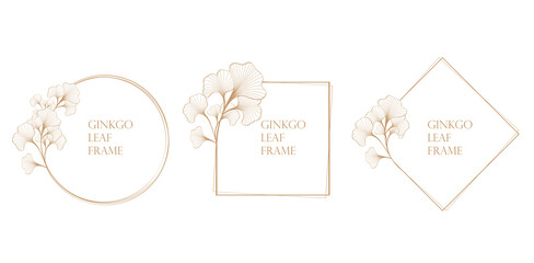 golden color couple and greeting frame vector design illustration with circle and square shape