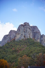 Fototapeta na wymiar 주왕산, Junwang mountain in south Korea, (Cheongsong-gun, Gyeongsangbuk-do, Republic of Korea)