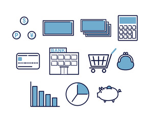 お金　シンプル　アイコン