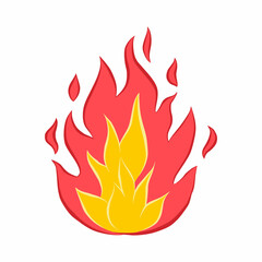 blazing flame vector illustration, for design elements