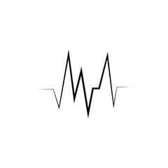 Hearbeat Pulse Icon Vector Illustration Logo Template