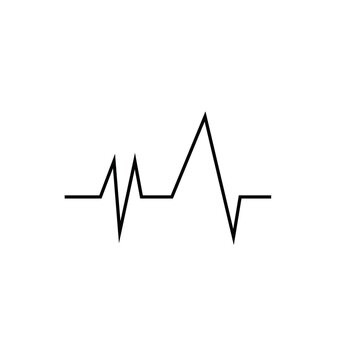 Hearbeat Pulse Icon Vector Illustration Logo Template